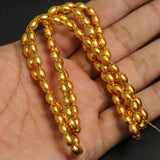 5mm Brass Oval Golden Beads