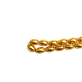 5mm Brass Oval Golden Beads