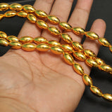 14x8mm Brass Oval Kolhapuri Gold Beads