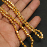 5mm Brass Dholki Gold Beads