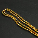 3mm Brass Capsule C Cut Gold Beads