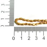 3mm Brass Capsule C Cut Gold Beads