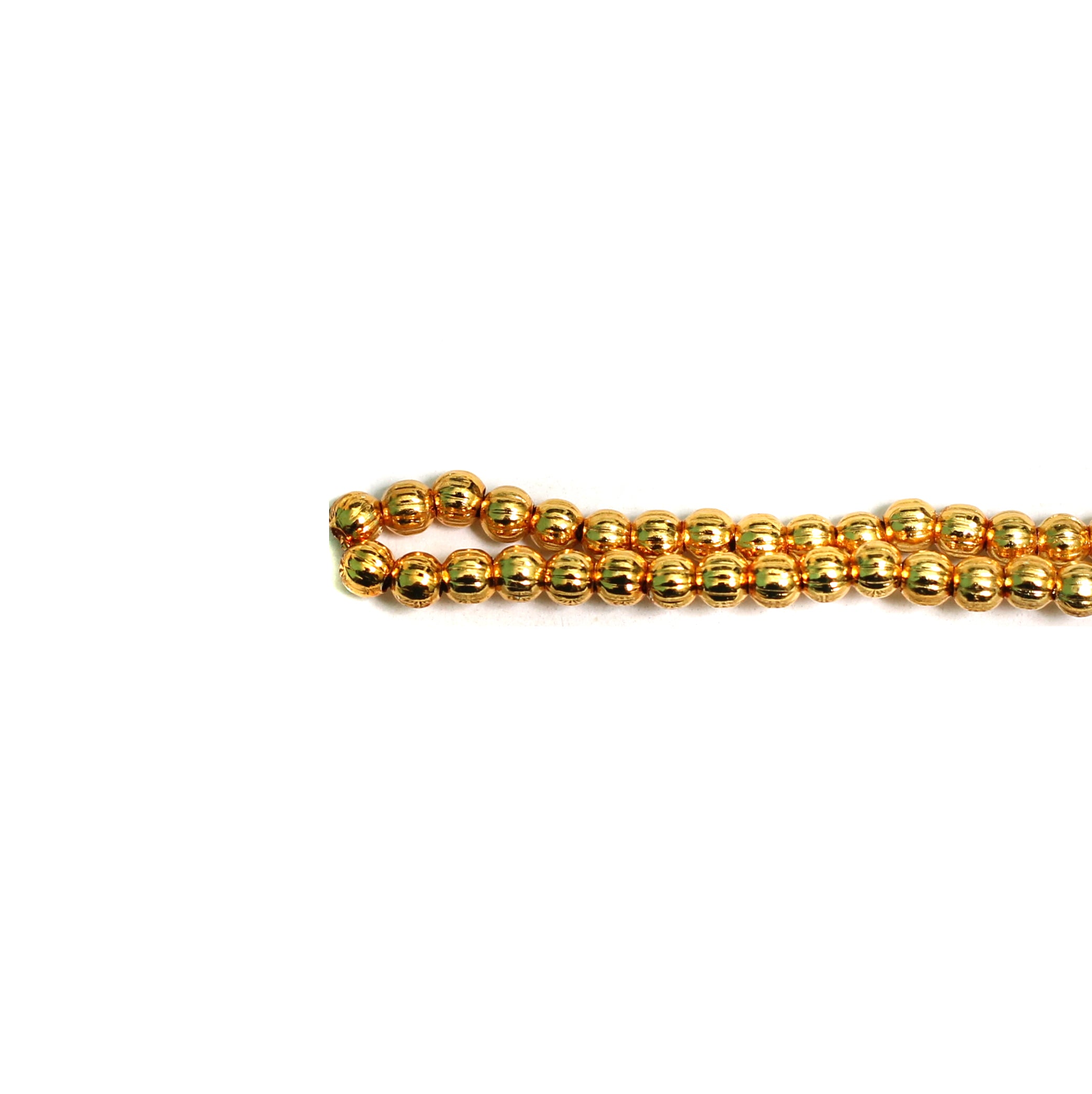 3mm Brass Kharbuja Gold Beads – beadsnfashion