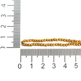 2.5mm Brass C Cut Gold Beads