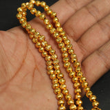 Brass C Cut Gold Beads