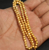 Brass Football Golden Beads