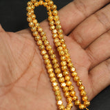 Brass Football Golden Beads