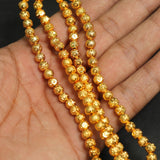 Brass Football Golden Beads