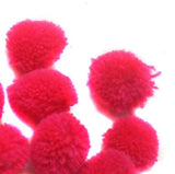 100 Pom Pom Round Beads 15 mm