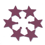 33x31mm Spray Painted Wood Star Pendants