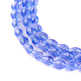 60 Pcs, 12x8mm Faceted Crystal Drop Beads