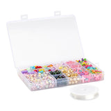 DIY Jewelry Making Kits Acrylic Beads, Acrylic Pendants and Elastic Crystal Thread