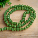 6mm Parrot Green Cat's Eye Round Beads