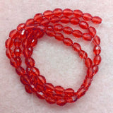 4x6mm Faceted Crystal Oval Beads