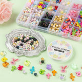 DIY Jewelry Making Kits Acrylic Beads, Acrylic Pendants and Elastic Crystal Thread