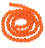 8mm Faceted Crystal Football Beads