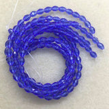 4x6mm Faceted Crystal Oval Beads