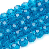 8mm Faceted Crystal Football Beads