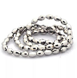 4x6mm Faceted Crystal Oval Metallic Beads