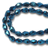 6x8mm Faceted Crystal Drop Beads