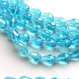 4x6mm Faceted Crystal Drop Beads