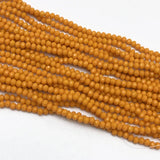 140+Pcs, 2mm Opaque Orange Crystal Faceted Rondelle Beads