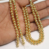 1 String, Acrylic Golden Japanese Pearls Beads