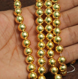 1 String, Acrylic Golden Japanese Pearls Beads