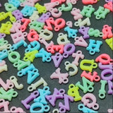 10mm Multicolor Alphabet Letter Acrylic Beads