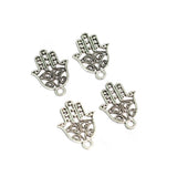 0.75 Inch German Silver Hamsa Hand Charms