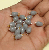 100 Pcs, 10x7mm  Drop Acrylic Loreal Beads