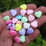 500Gm, 16x13mm Multicolor Heart Shape Acrylic Beads