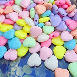 500Gm, 16x13mm Multicolor Heart Shape Acrylic Beads