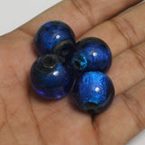 Glass Silver Foil Round Beads