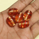 20x15mm Oval Fire Polish Glass Beads