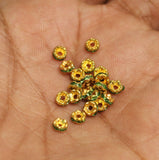 4mm Rhinestone Disc Spacer Beads