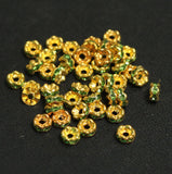 4mm Rhinestone Disc Spacer Beads