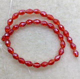 4x6mm Faceted Crystal Oval Beads