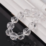 6mm Faceted Crystal Football Beads