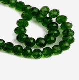 6mm Faceted Crystal Football Beads