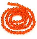 6mm Faceted Crystal Football Beads