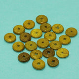 100 Pcs,4x15mm Disc Wooden Beads Natural