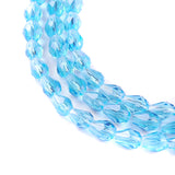 14x10mm Faceted Crystal Drop Beads