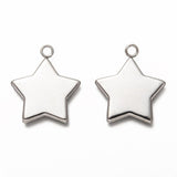 1 Inch 304 Stainless Steel Pendant Star Cabochon Settings