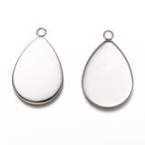 1.25 Inch 304 Stainless Steel Pendant Teardrop Cabochon Settings