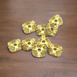 70+ Acrylic Flower Beads Golden Finish 20mm