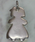 92.5 Sterling Silver Little Girl Charm 24x14mm