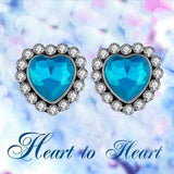 Platinum Plated Crystal Elements Heart Shaped Earrings