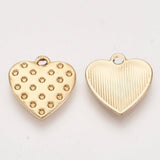 Alloy Charms Heart Light Gold Rhinestone Settings 18x17x2mm