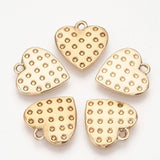 Alloy Charms Heart Light Gold Rhinestone Settings 18x17x2mm